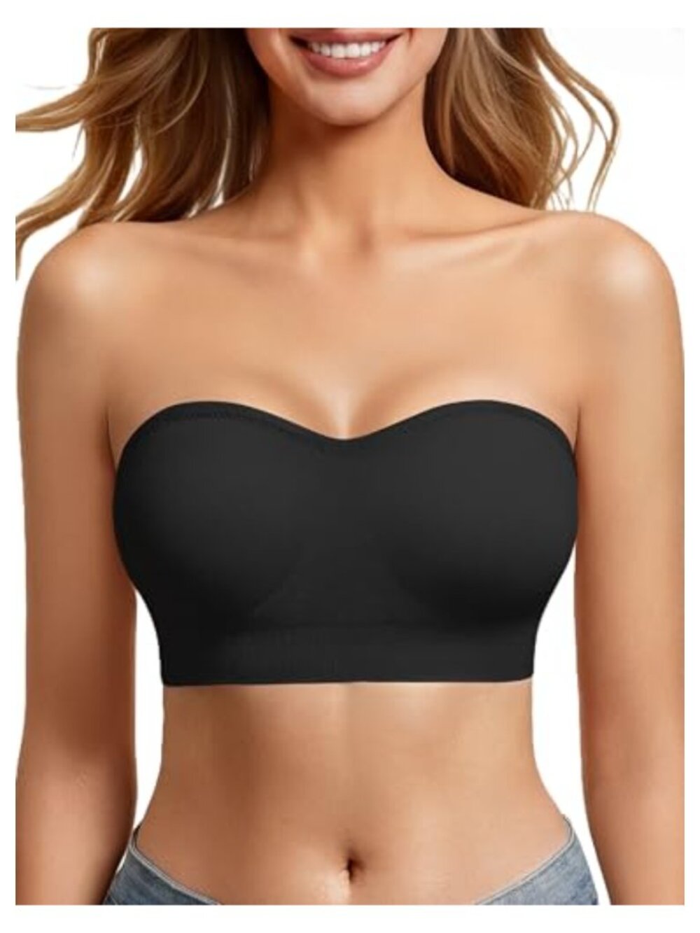 Non-Slip Strapless Bandeau Bra Push Up Wireless Seamless Tube Top